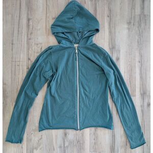 Carve Designs Full Zip Teal Lightweight Hoodie, Medium (A8)